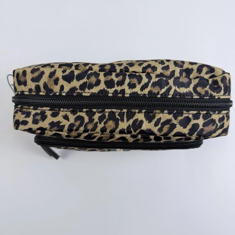 Victoria's Secret Leopard Travel Makeup Pouch Cosmetic Bag Zip Case NWT